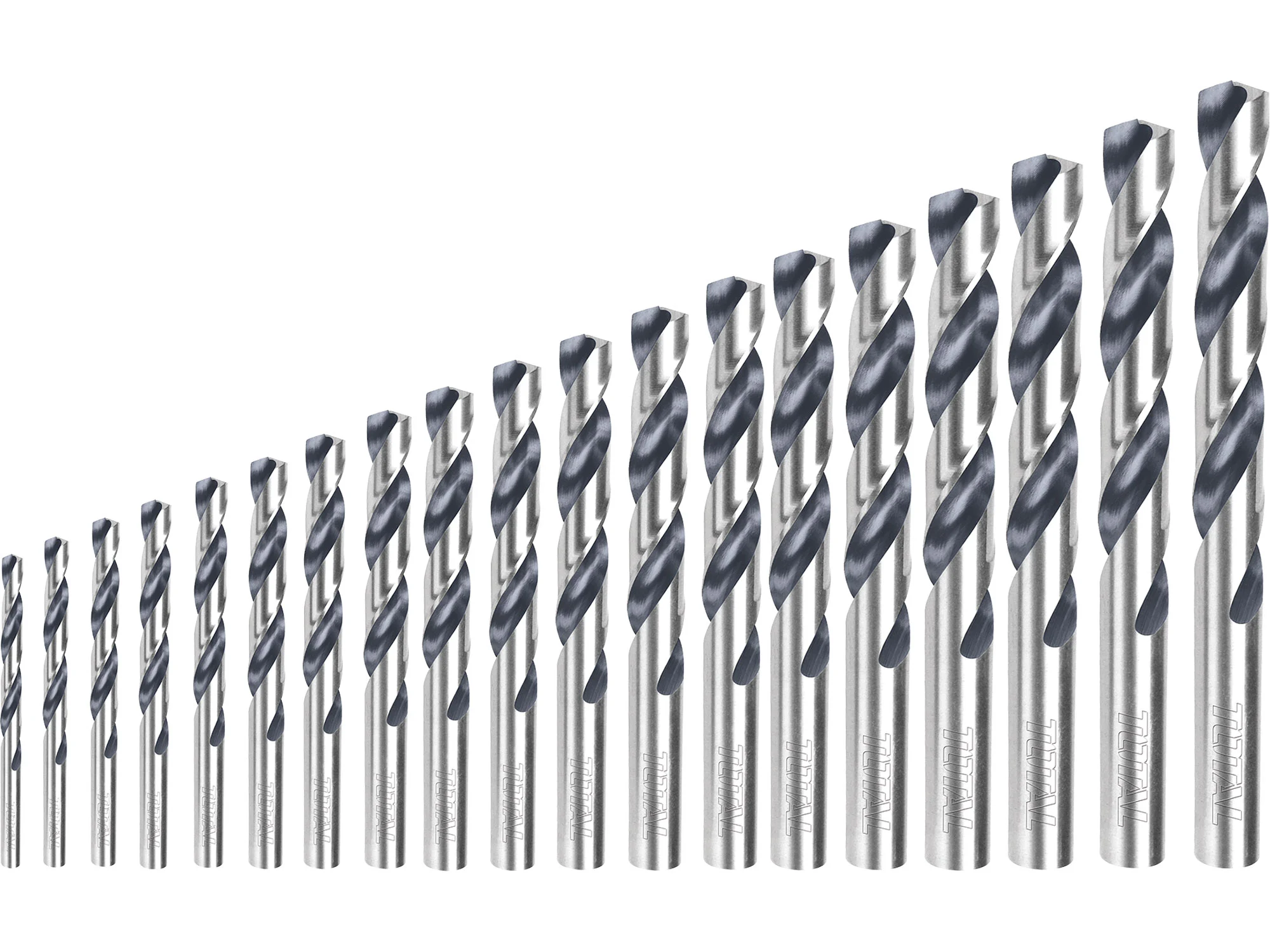 Bohrer für Metall, Satz à 19 Stück, HSS
