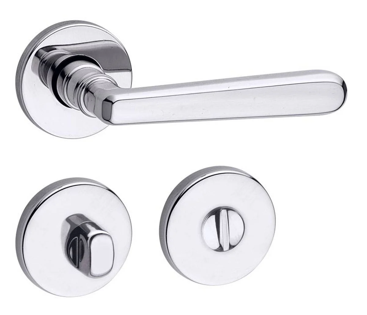 Fimet Drückergarnitur ALT WIEN 196-273 aus Messing, WC - Badezimmer - Chrom poliert