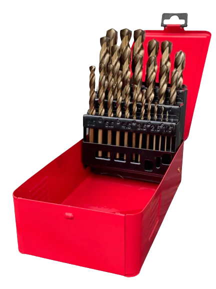 Metallbohrer-Set 19-tlg, HSS-CO Titan beschichtet