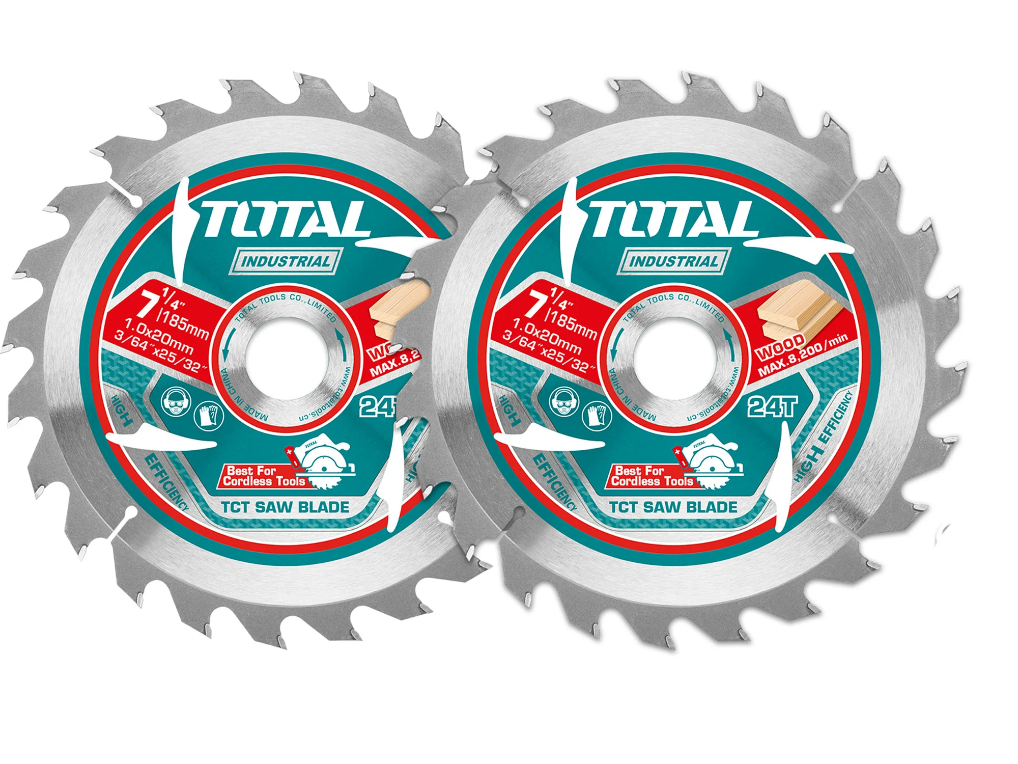 Ultradünnes Sägeblatt, TCT, 185 mm, 2er-Set, industriell
