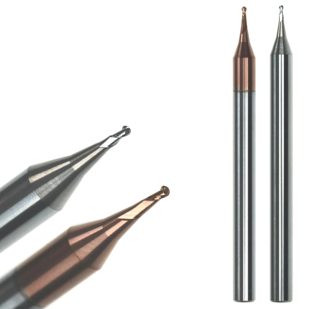 VHM Micro Radiusfräser ballnose end mill Mini Radiusfräser Ø 0,2 - 0,9